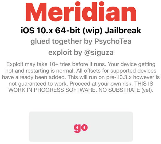 iOS10~10.3.3越狱工具Meridian越狱教程
