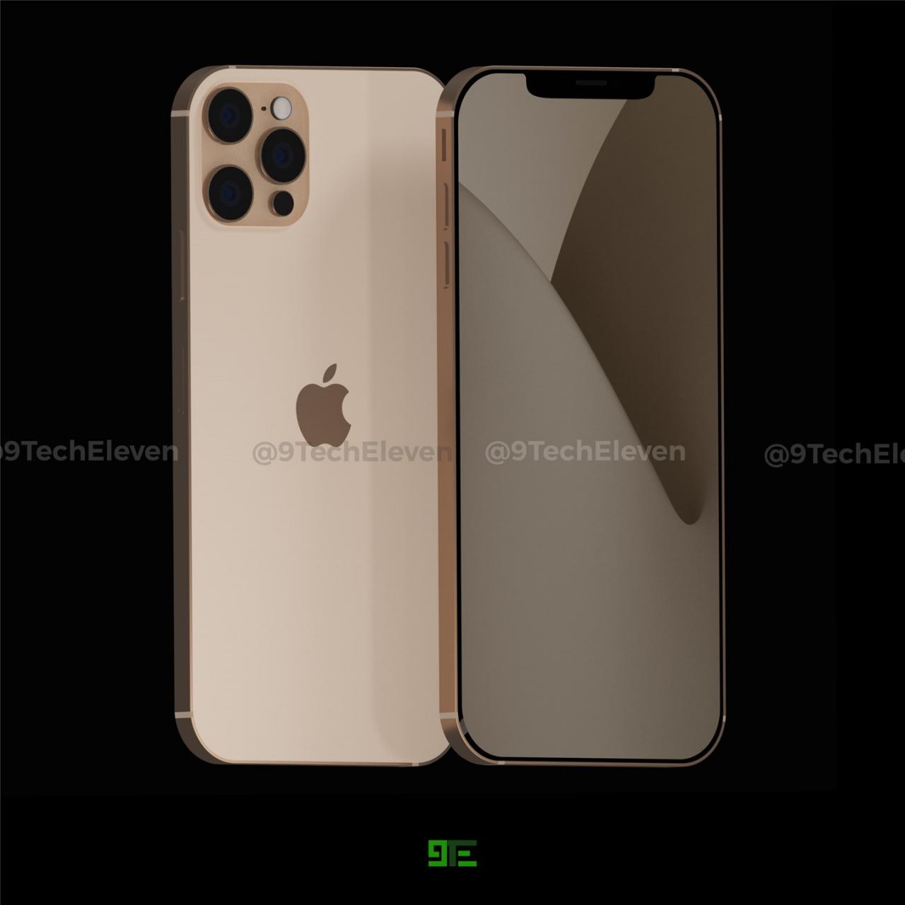iPhone 12 Pro 最新渲染图曝光：上一代同款刘海，直角边框设计