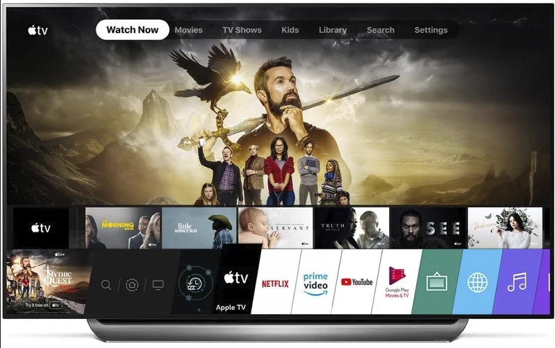 部分 2018 款 LG 电视升级后出现了 Apple TV 应用