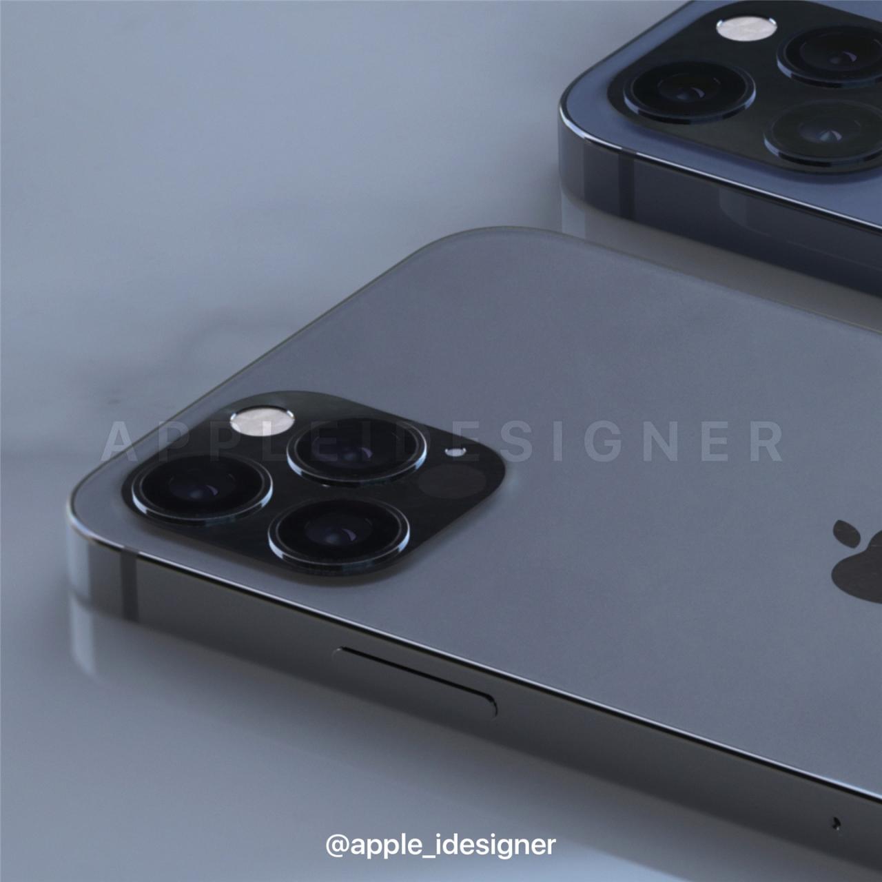 苹果 iPhone 12 Pro/Pro Max 最新渲染图曝光：后置三摄 + LiDAR
