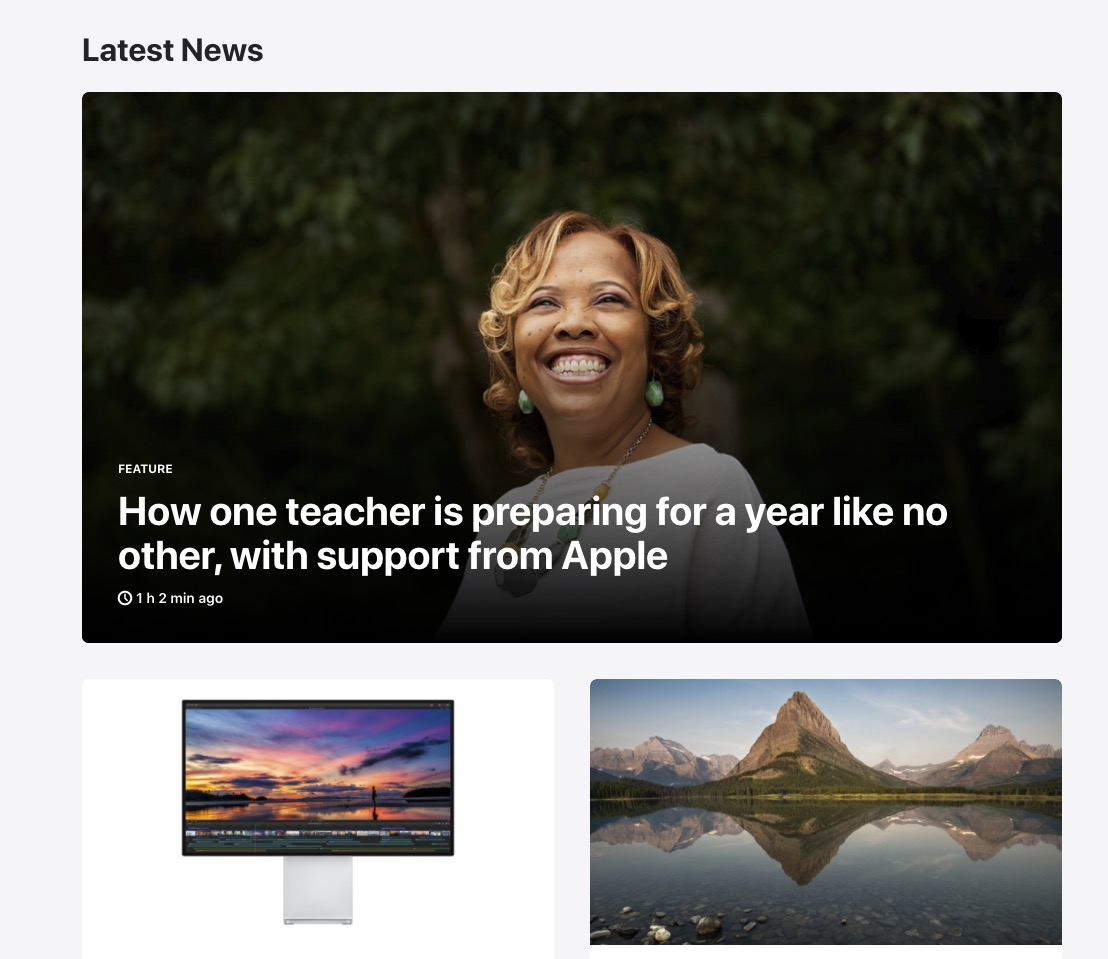 苹果 Newsroom 新闻稿网站迎来新设计