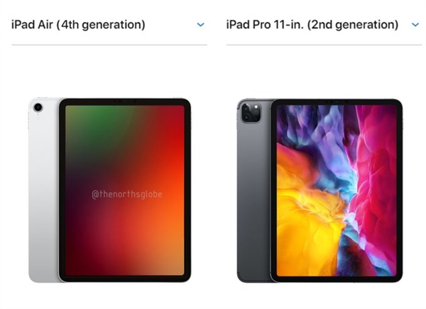 苹果 iPad Air 4 最新渲染外形曝光：与 iPad Pro 外形差异小