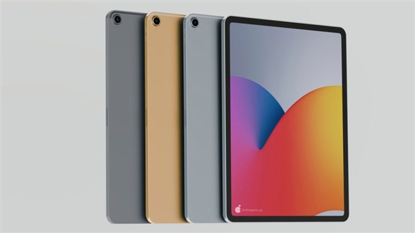 苹果 iPad Air 4 渲染图曝光：窄边框+Face ID、颜值焕然一新