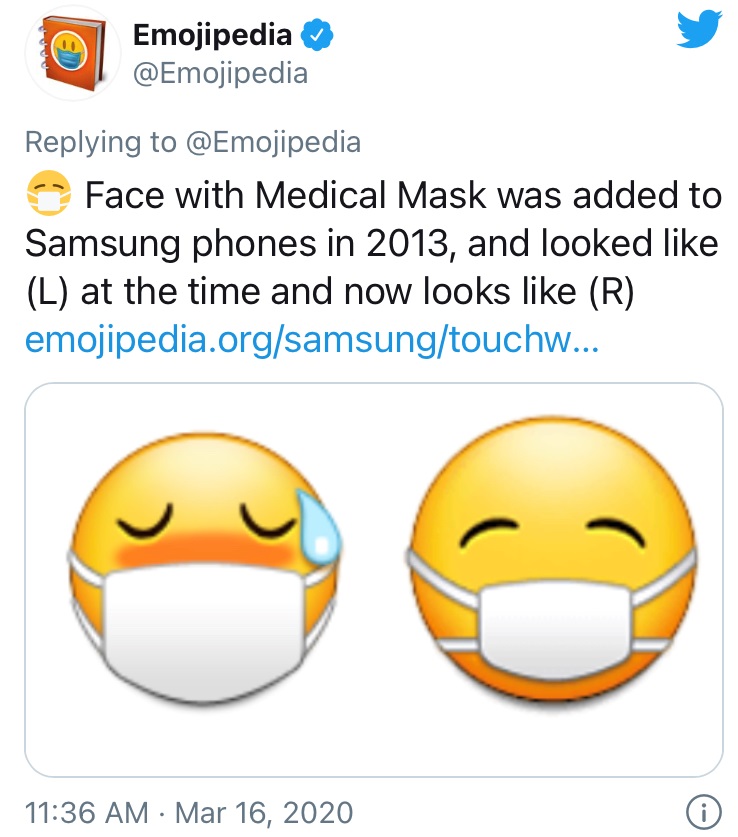 苹果悄然调整 “戴口罩的脸”Emoji：使其更具亲和力