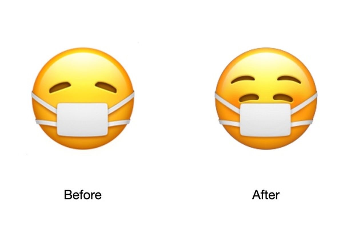 苹果悄然调整 “戴口罩的脸”Emoji：使其更具亲和力