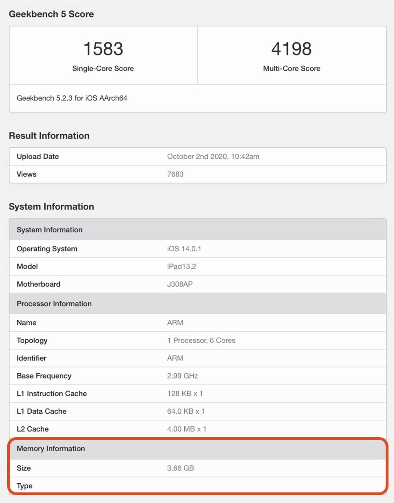 苹果新款 iPad Air 4 确认采用 4GB 内存