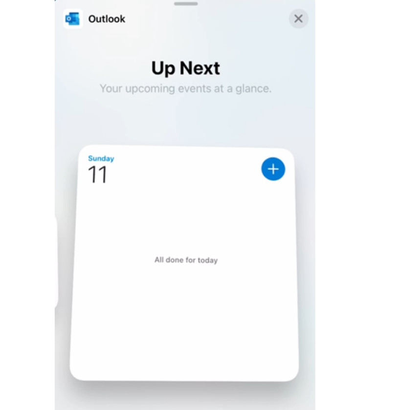 微软 Outlook 为苹果 iOS 14 推出日历小工具