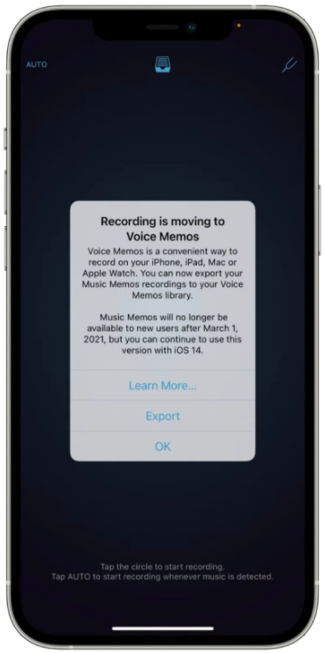 苹果将停止更新「音乐备忘录」应用，鼓励用户过渡到「语音备忘录」