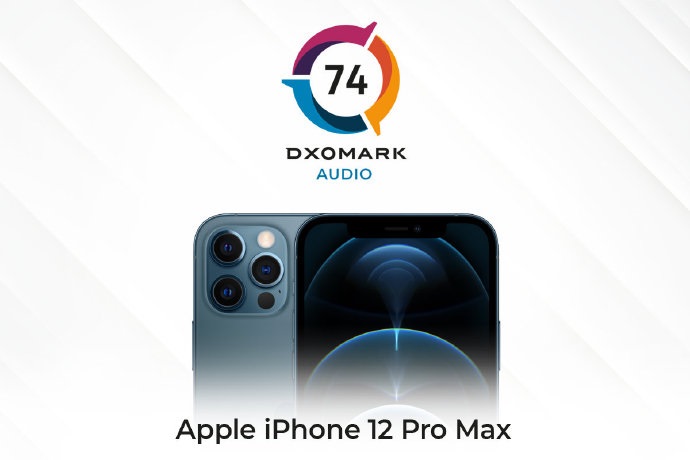 iPhone 12 Pro Max DXOMARK 音频得分 74 分，排名第四