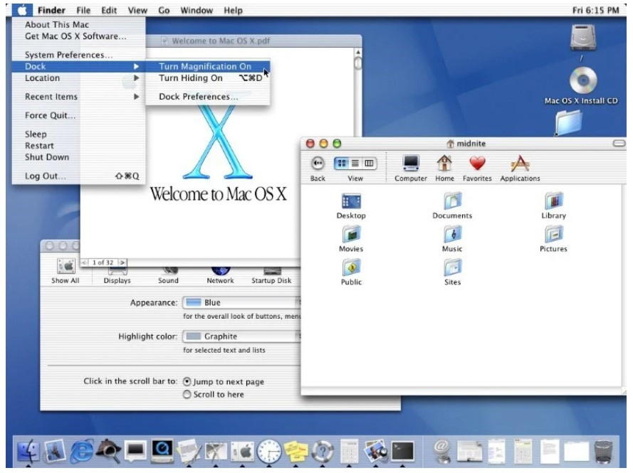 今天是 Mac OS X 系统发售 20 周年纪念日，苹果自此走向辉煌