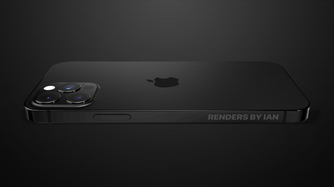 设计师分享亚光黑配色的 iPhone 13 Pro 渲染图