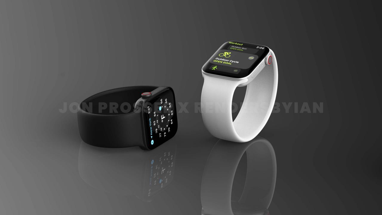 Apple Watch Series 7 渲染图曝光：直角边+全新绿色